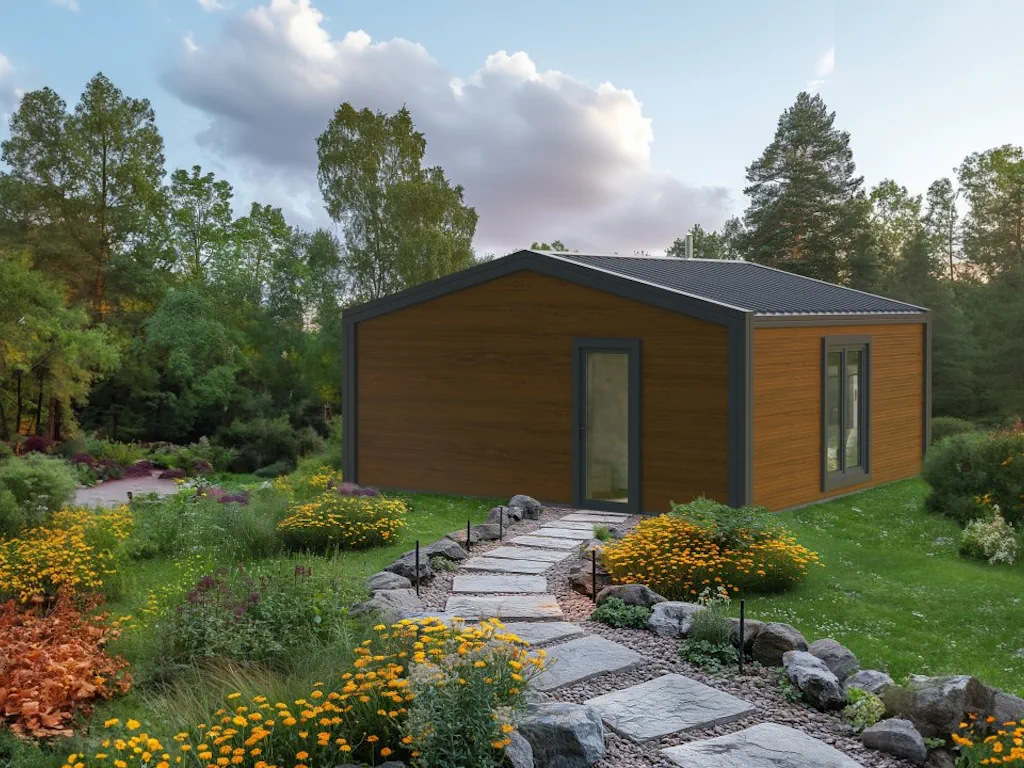 Баня вид со стороны окна