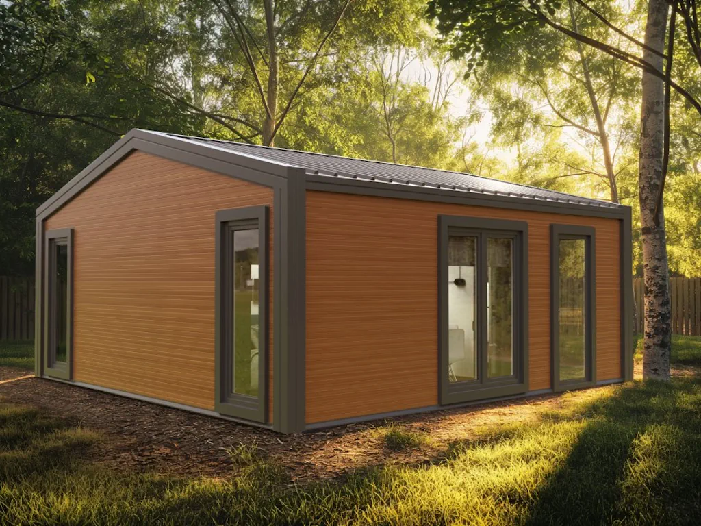 Вид дома на две семьи со стороны двери