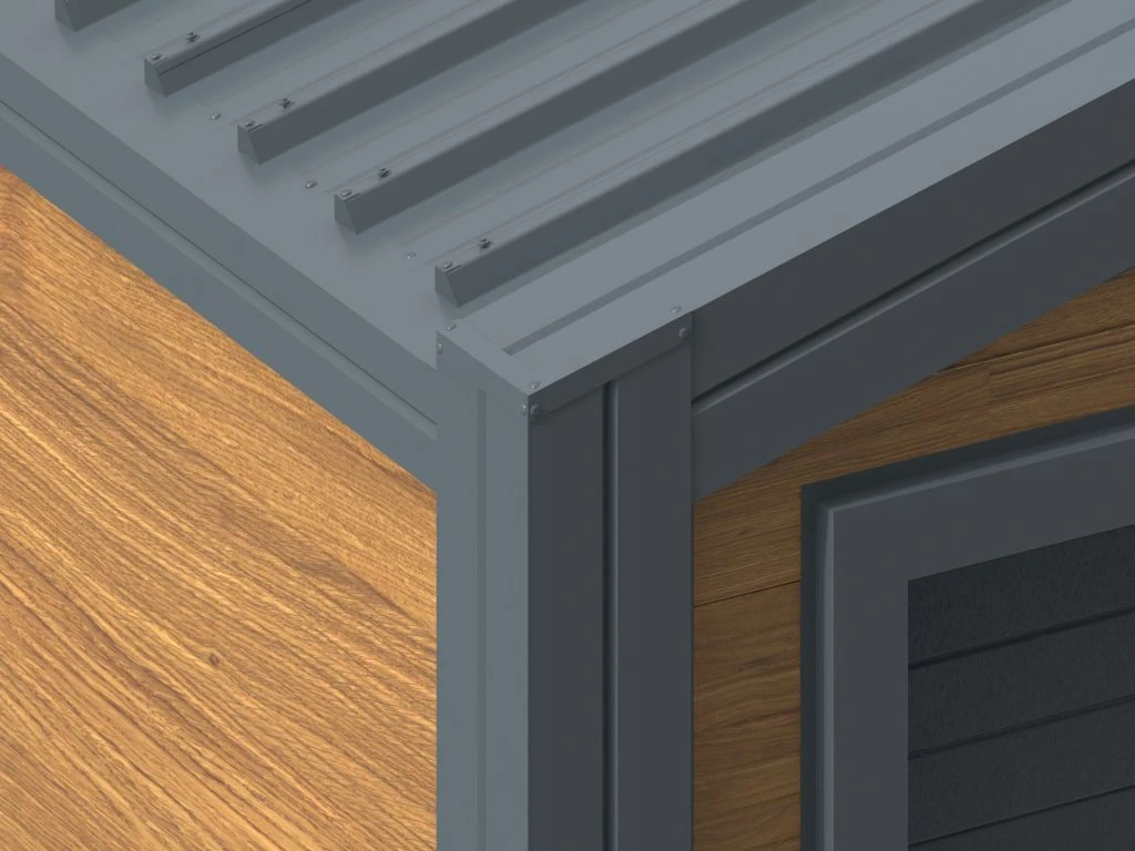 Гараж под ключ после сборки полностью готов