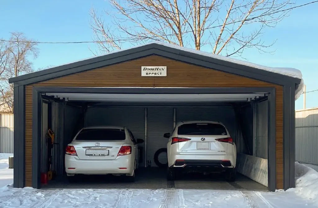 В гараже установим 2 машины