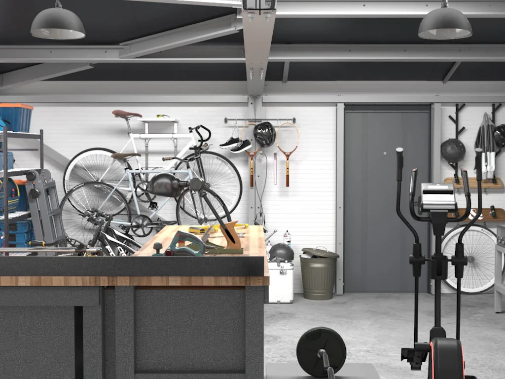 Простор позволяет удобно разместить спортивный инвентарь