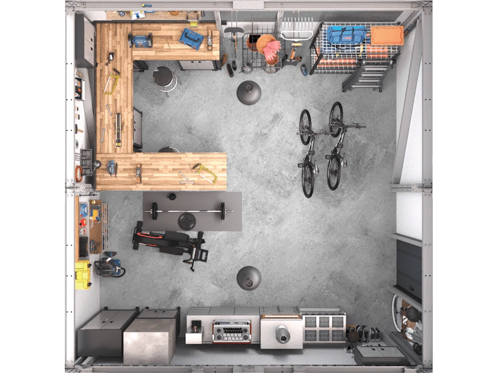 Вид мастерской сверху