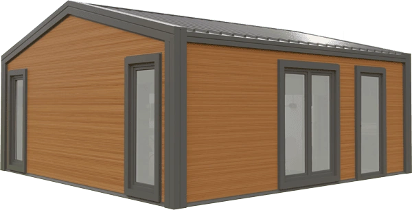 Дом одноэтажный Дуплекс в цвете золотой дуб