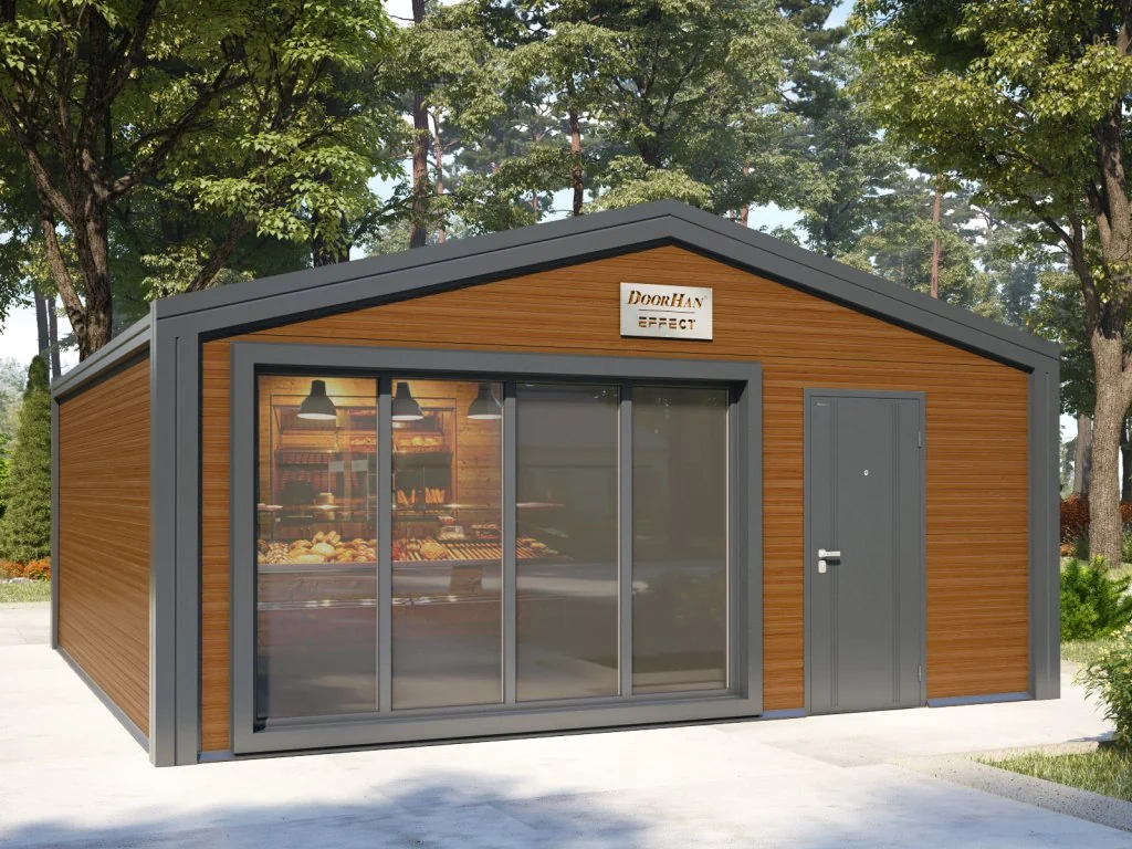 Торговый павильон вид со стороны двери